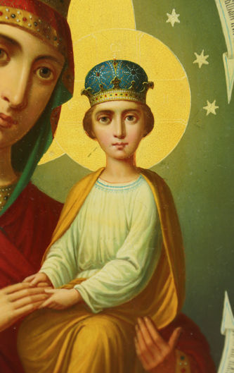 Старинная икона Богоматери "Споручница грешных" - фото 4