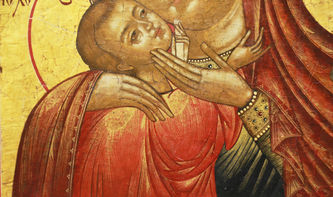 Старинная икона "Богоматерь Корсунская" на золотом фоне - фото 3