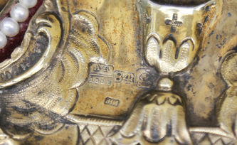 Старинное Евангелие в барочном окладе с изображением Воскресения Христова - фото 5