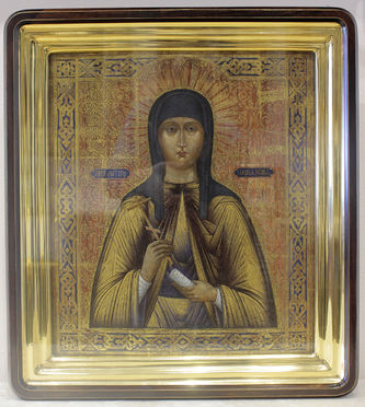 Старинная икона "Преподобная Ксения Миласская (Римская)" - фото 3