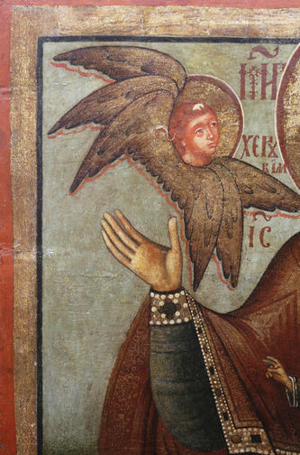 Старинная икона Богоматери "Знамение" - фото 3